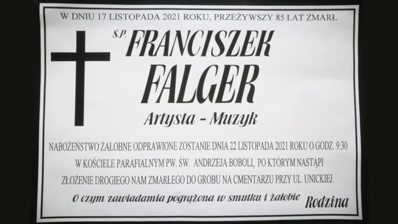 nekrolog Franszika Falgera