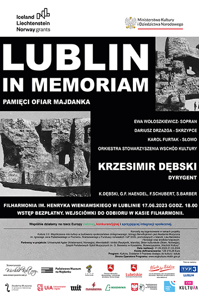 Plakat wydarzania LUBLIN IN MEMORIAM