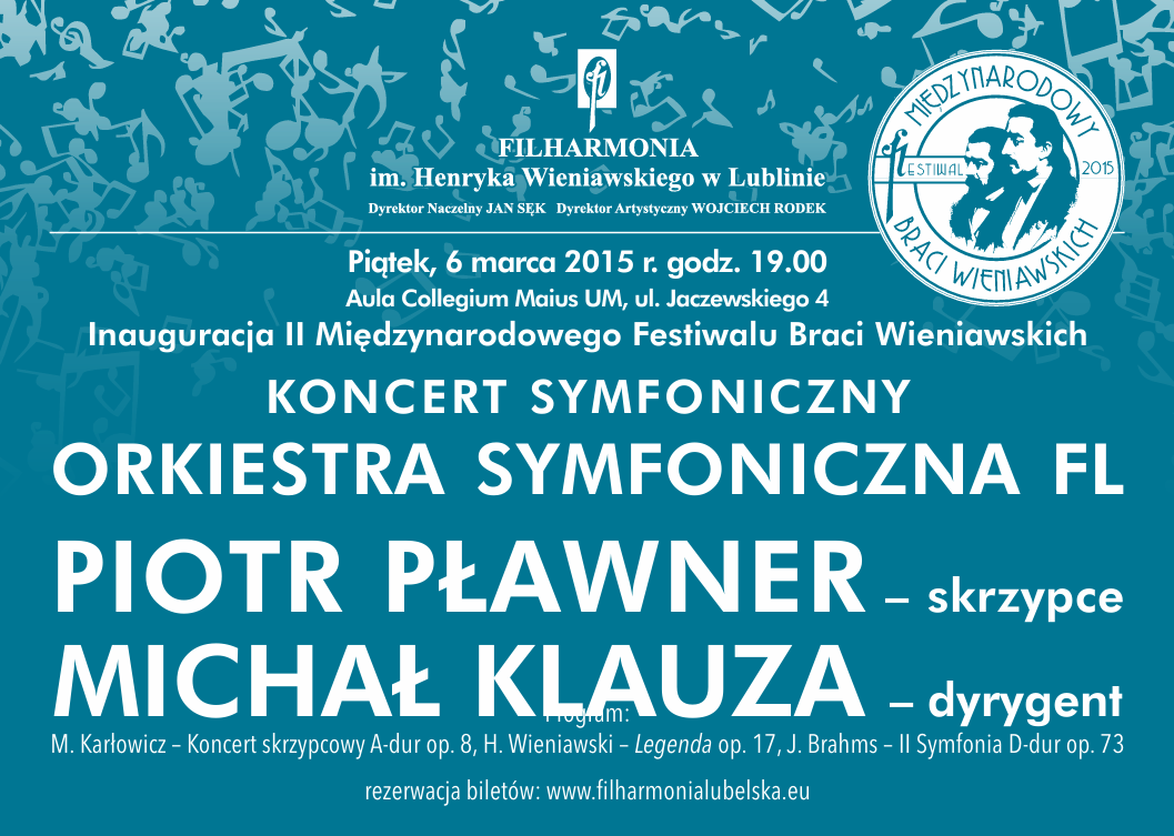 Zdjęcie reklamujące koncert: Inauguracja II Międzynarodowego Festiwalu Braci Wieniawskich