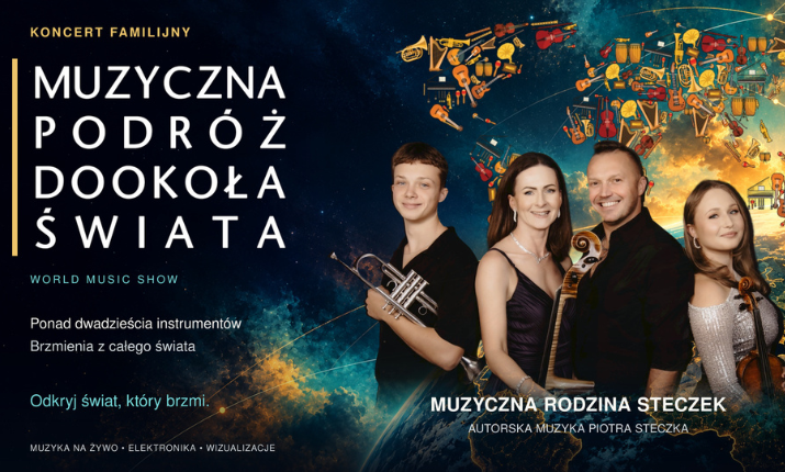 Zdjęcie reklamujące koncert: „Muzyczna podróż dookoła świata”